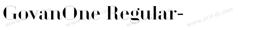 GovanOne Regular字体转换 GovanOne Regular字体转换